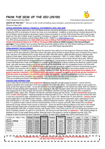 CGA - CEO Newsletter 29/2009 (24/07/09)