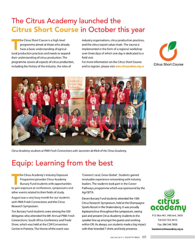 Citrus Academy launched the Citrus Short Course in October this year