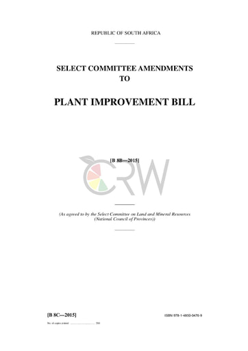 Plant Improvement Bill B8C - 2015