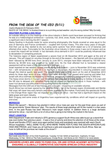 CGA - CEO Newsletter 05/2011 (11/02/11)