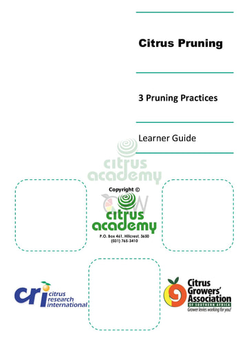 Module 3 - Pruning Practices
