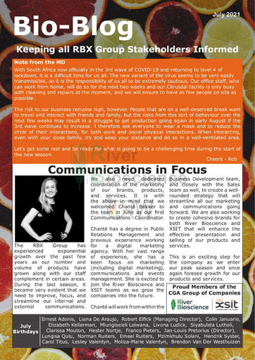 River Bioscience Bio-Blog 07/2021