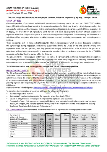 CGA - CEO Newsletter 23/2022 (10/06/22)