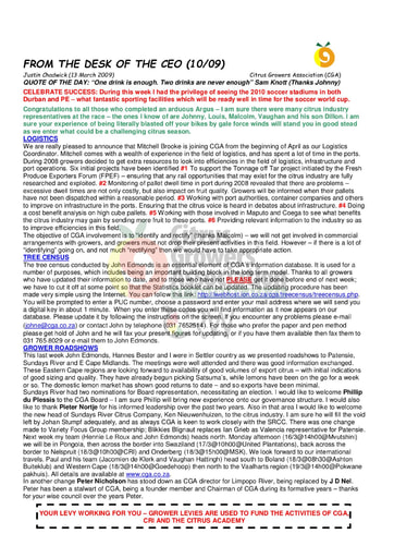 CGA - CEO Newsletter 10/2009 (13/03/09)