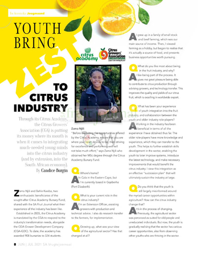 Youth bring zest to citrus industry