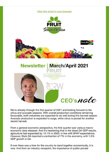 Fruit SA Newsletter (March / April 2021)