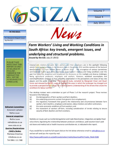 SIZA News Volume 7, Issue 4