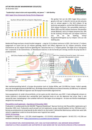 CGA - CEO Nuusbrief 47/2021 (26/11/21)