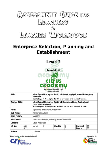 Assessment Guide for Learners