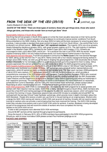 CGA - CEO Newsletter 25/2015 (03/07/15)