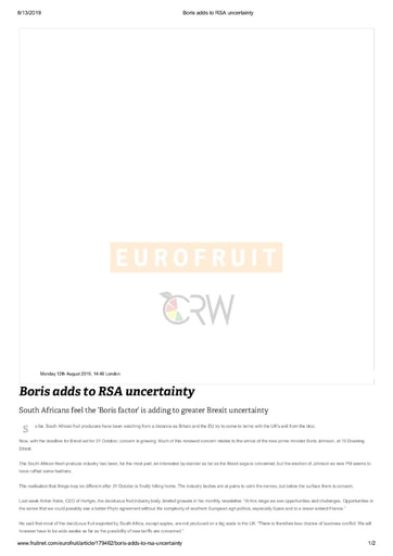 Boris adds to RSA uncertainty