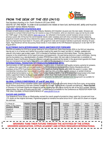 CGA - CEO Newsletter 24/2010 (25/06/10)