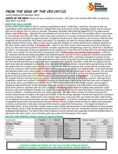 CGA - CEO Newsletter 47/2012 (30/11/12)