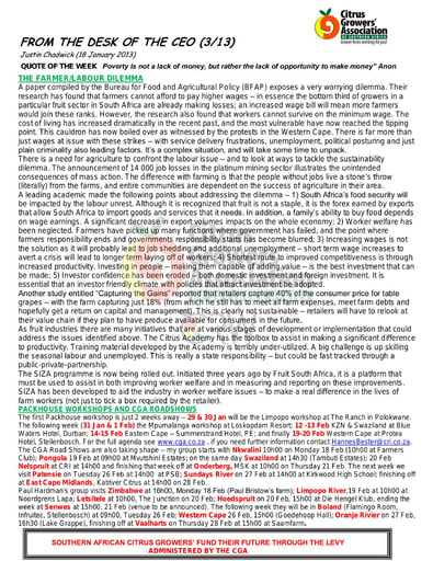 CGA - CEO Newsletter 03/2013 (18/01/13)