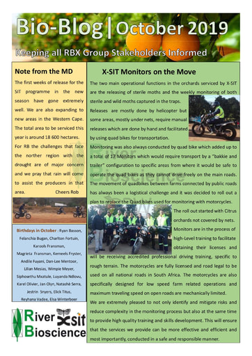 River Bioscience Bio-Blog 10/2019
