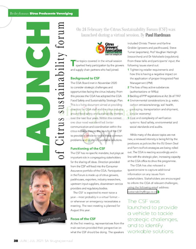 Launch of Citrus sustainability forum