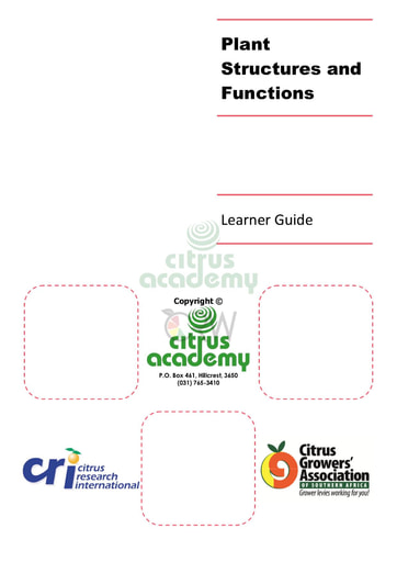 Plant Structures and Functions Learner Guide