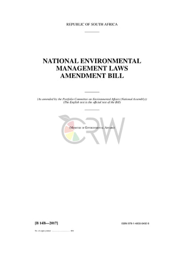 National Environmental Management Laws Amendment Bill B14B - 2017