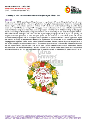 CGA - CEO Nuusbrief 51/2021 (24/12/21)