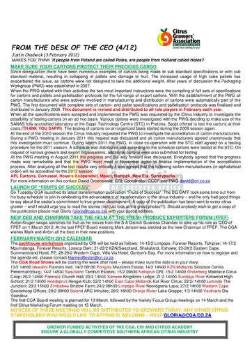 CGA - CEO Newsletter 04/2012 (03/02/12)