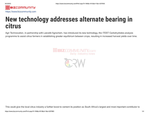 New technology addresses alternate bearing in