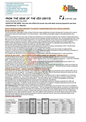 CGA - CEO Newsletter 28/2015 (24/07/15)