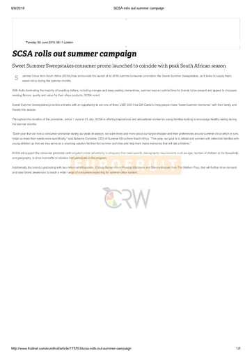 SCSA rolls out summer campaign
