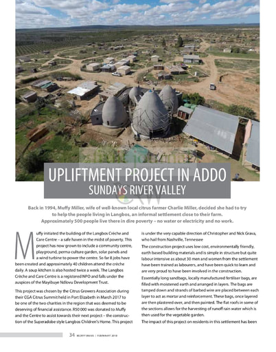 Upliftment Project In Addo, Sundays River Valley
